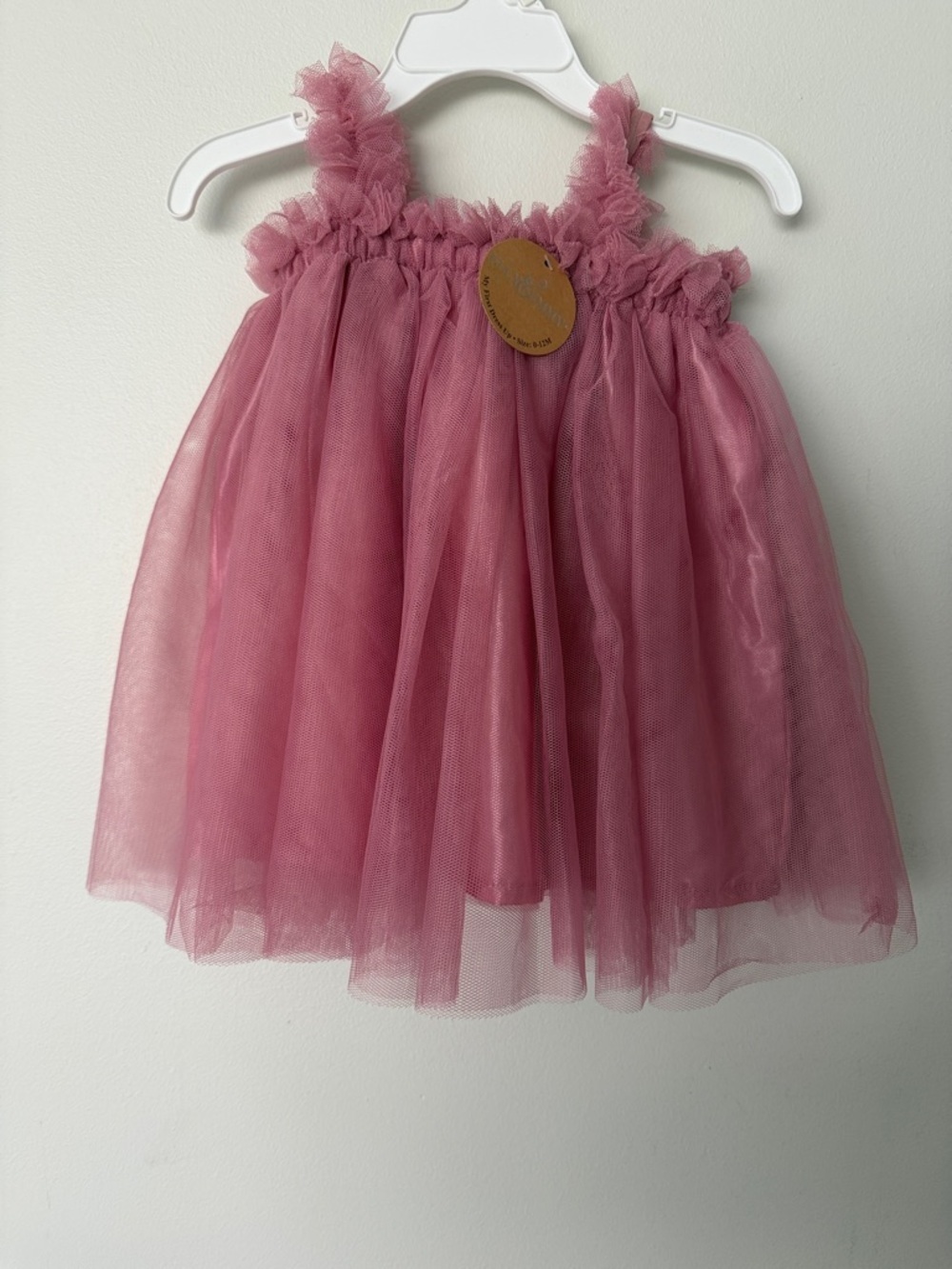 Girls' Dusty Rose Tulle Party Dress